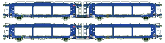 L.S. Models LS96152 - H0 - 2-tlg. Set Autotransportwagen, DB Cargo, Ep. VI